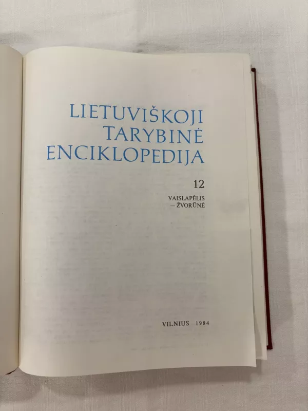 Lietuviškoji Tarybinė Enciklopedija 12 TOMAS - Autorių Kolektyvas, knyga 4