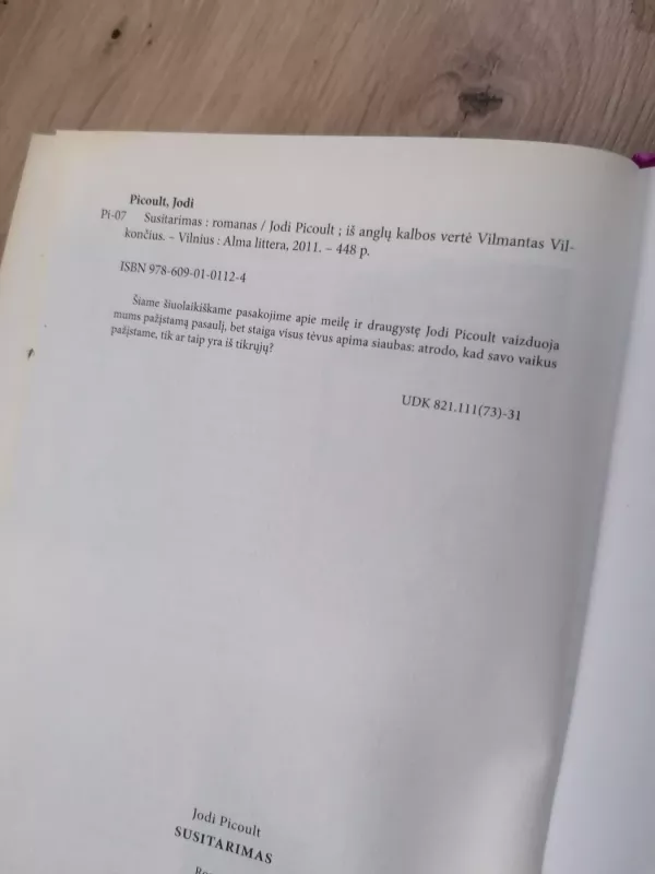 Susitarimas - Jodi Picoult, knyga 6