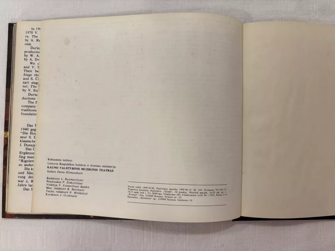 Kauno Valstybinis muzikinis teatras - daina Klimauskaitė, knyga 5