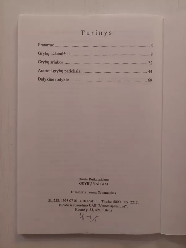 Grybų valgiai - B. Rutkauskienė, knyga 4