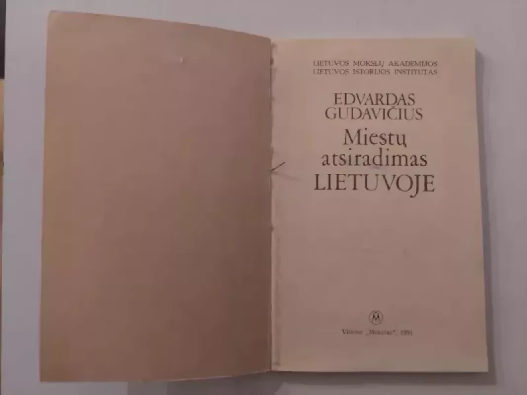 Miestų atsiradimas Lietuvoje - Edvardas Gudavičius, knyga 3