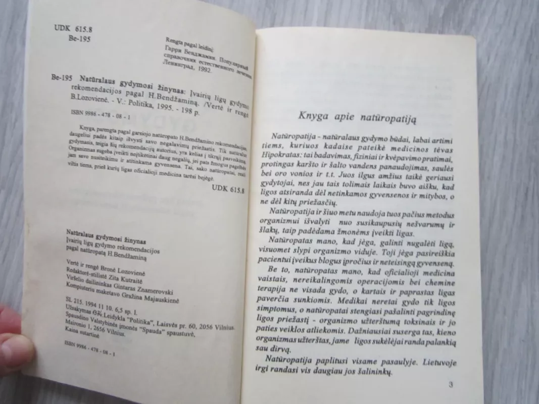 Natūralaus gydymosi žinynas - H. Bendžaminas, knyga 4