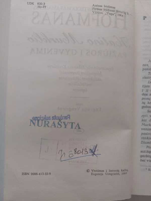 Katino Murklio pažiūros į gyvenimą - Ernstas Teodoras Amadėjus Hofmanas, knyga 4