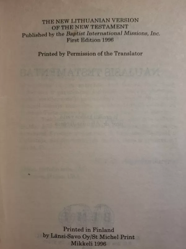 Naujasis testamentas - Autorių kolektyvas (įvairūs), knyga 2