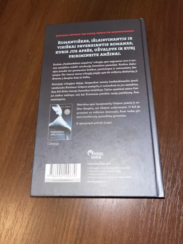 Penkiasdešimt tamsesnių atspalvių - James E L, knyga 3