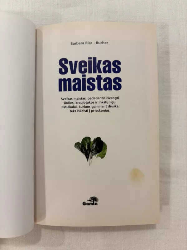 Sveikas maistas - Rias-Bucher Barbara, knyga 3