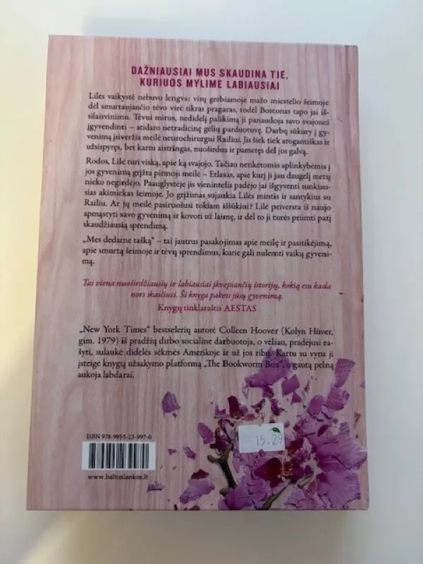 Mes dedame tašką - Colleen Hoover, knyga 3