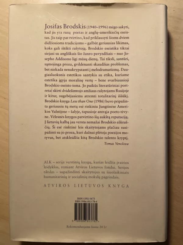 Poetas ir proza. Rinktinės esė. - Josif Brodskij, knyga 3