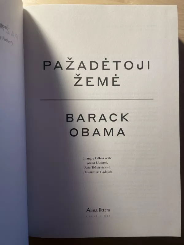 Pažadėtoji žemė - Barack Obama, knyga 4