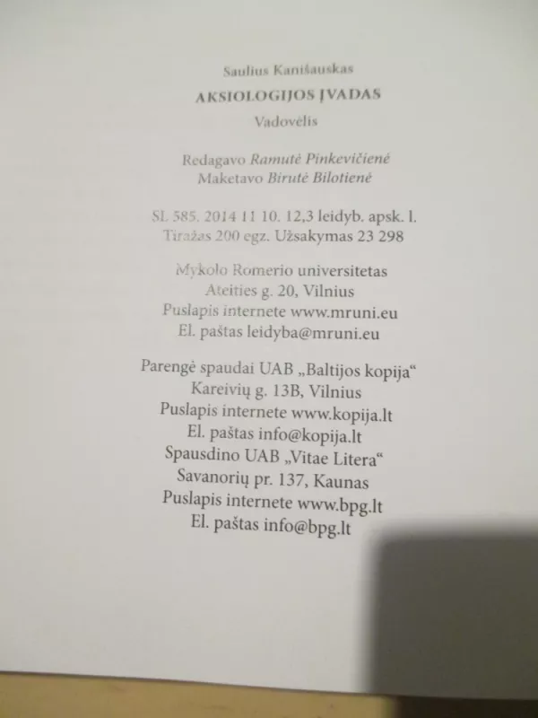 Aksiologijos įvadas - Saulius Kanišauskas, knyga 5