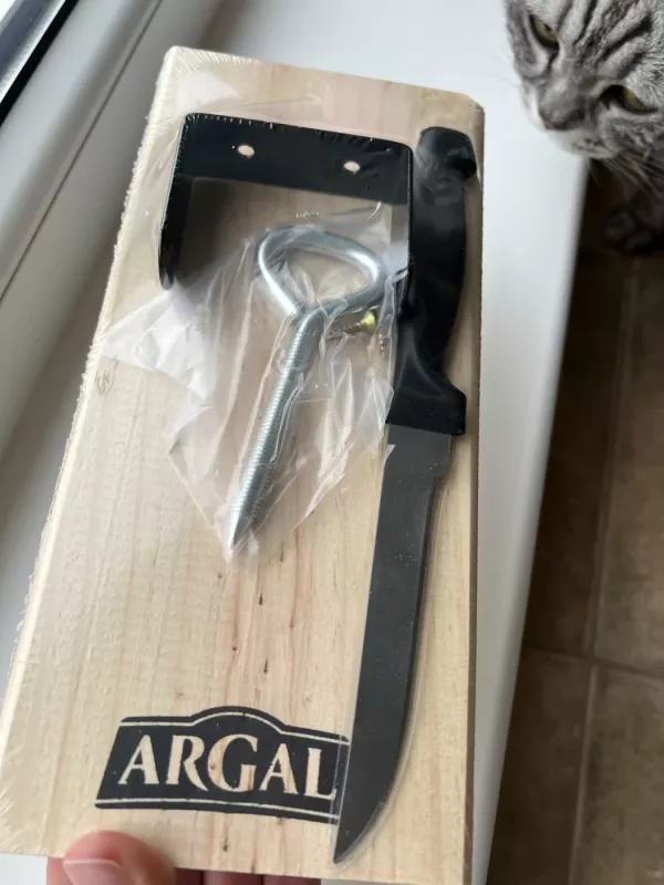 Kumpiui pjaustyti laikiklis su peiliu. - , namai ir interjeras 4