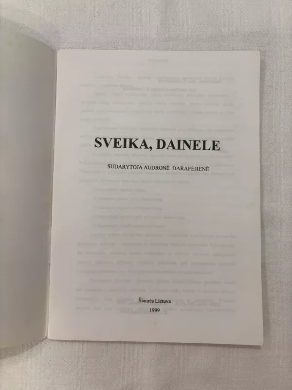 Sveika, dainele - Audronė Darafėjienė, knyga 3