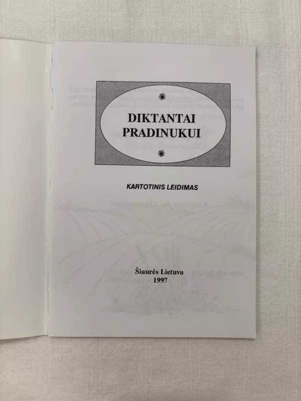 Diktantai pradinukui - Levickienė Nijolė (parengėja), knyga 3