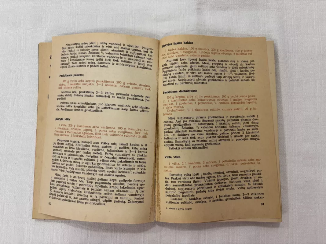 Mėsos ir grybų valgiai - S. Maso, O.  Relvė, knyga 4