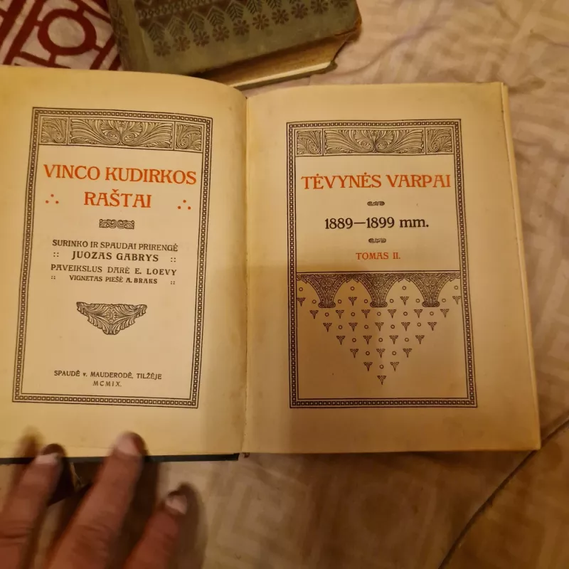 Vinco Kudirkos Raštai Tomas II MCMIX Antikvarinė - Vincas Kudirka, knyga 2