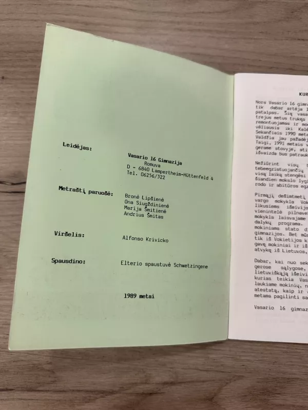 Lietuvių vasario 16 gimnazijos metraštis 1988/9 - Aautorių kolektyvas, knyga 3
