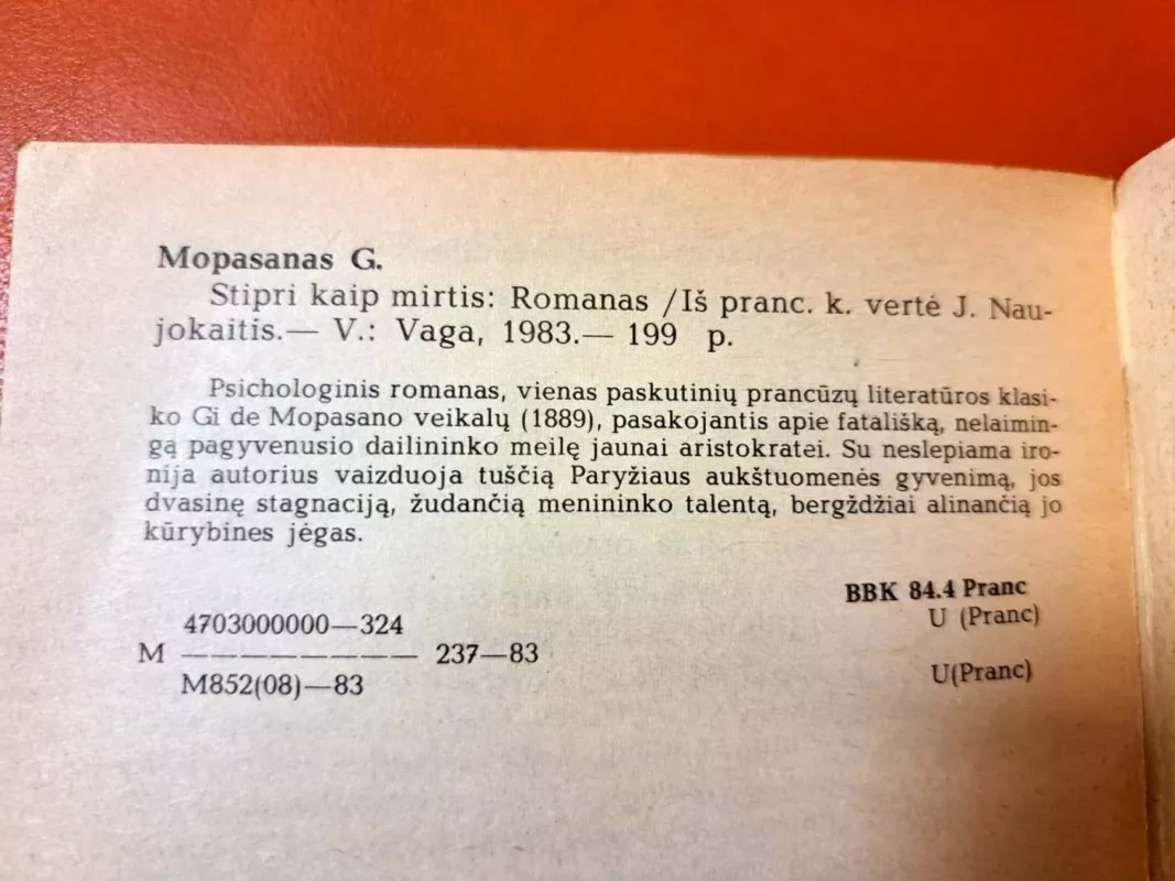 Stipri kaip mirtis - Gi De Mopasanas, knyga 3