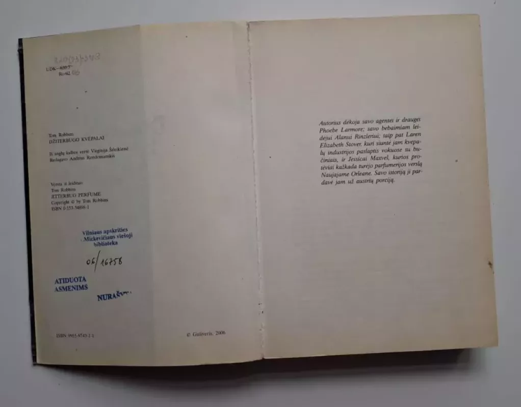 Džiterbugo kvepalai - Tom Robbins, knyga 3