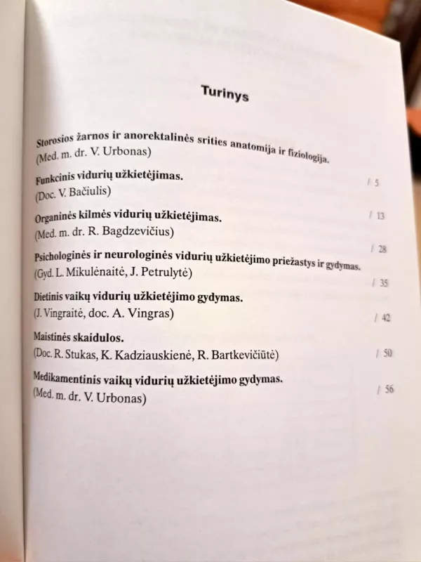 Vaikų vidurių užkietėjimas. Respublikinės konferencijos medžiaga - Vaidotas Urbonas, knyga 3