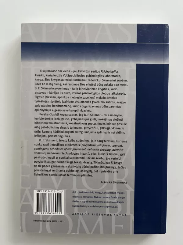 Apmąstymai apie biheiviorizmą ir visuomenę - Burrhus Frederic Skinner, knyga 3