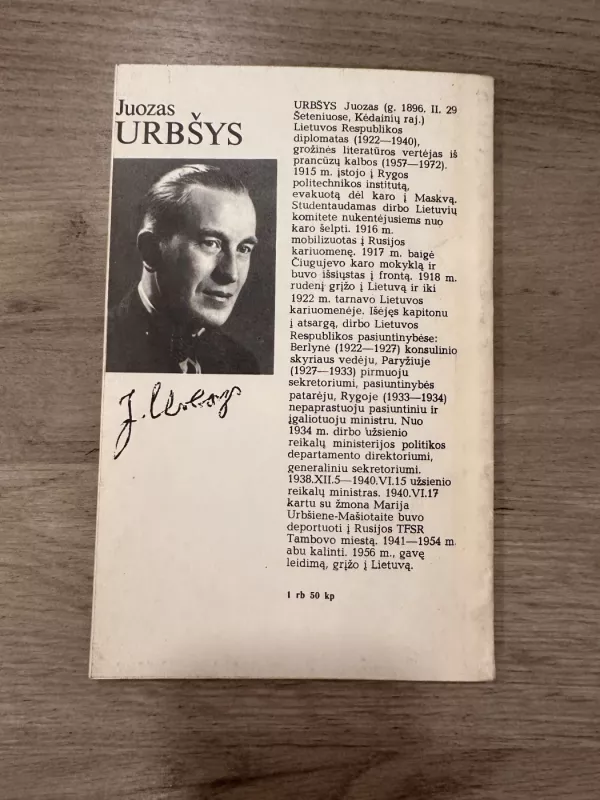 Lietuva lemtingaisiais 1939-1940 metais - Juozas Urbšys, knyga 5