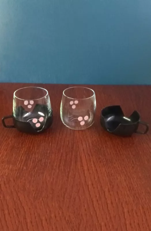 Puodeliai su laikikliu, 200ml, 2vnt. - , namai ir interjeras 5