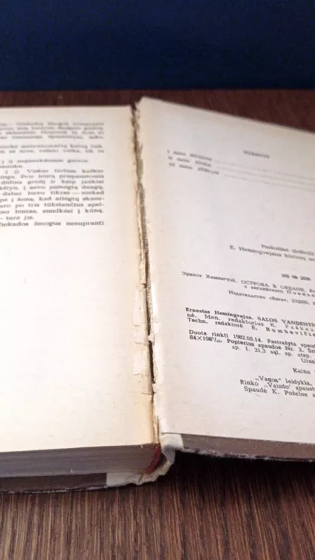 Salos vandenyne - Ernestas Hemingvėjus, knyga 5