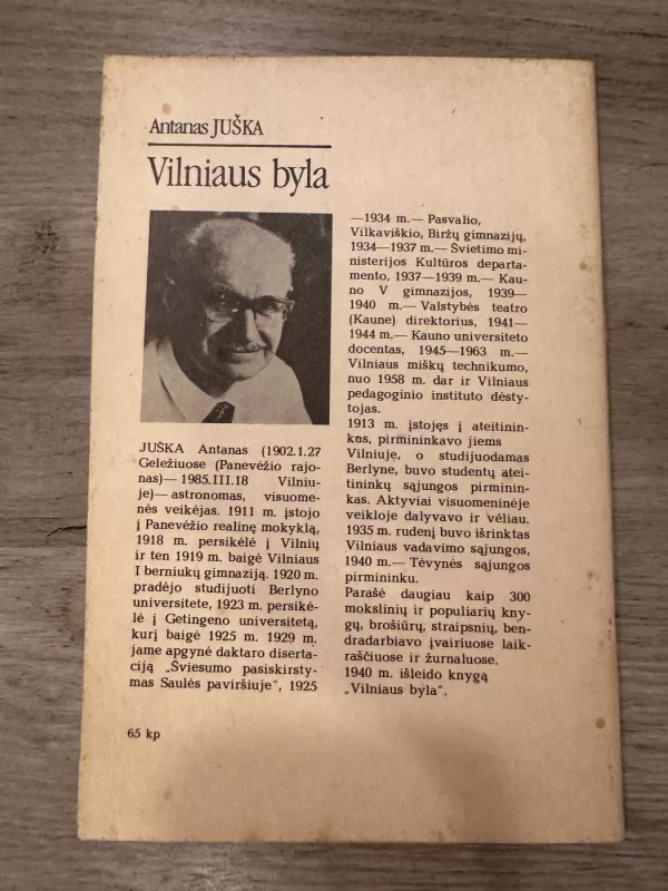 Vilniaus byla 1 dalis 1323-1903 - Antanas Juška, knyga 5