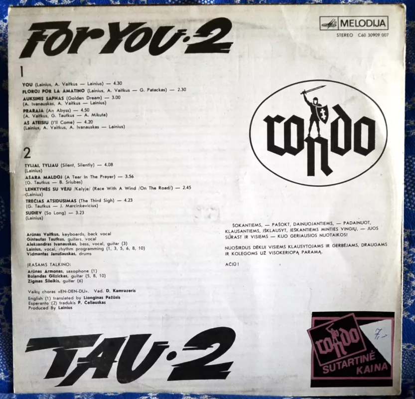 TAU 2 - RONDO, plokštelė 5