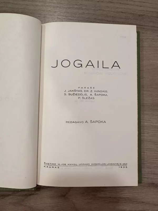 Jogaila - Adolfas Šapoka, knyga 3