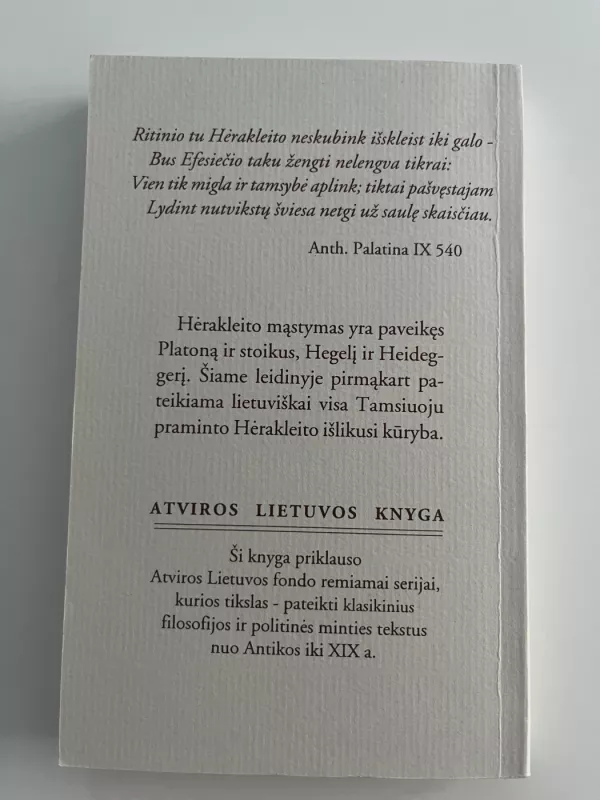 Fragmentai - Hėrakleitas Hėrakleitas, knyga 3