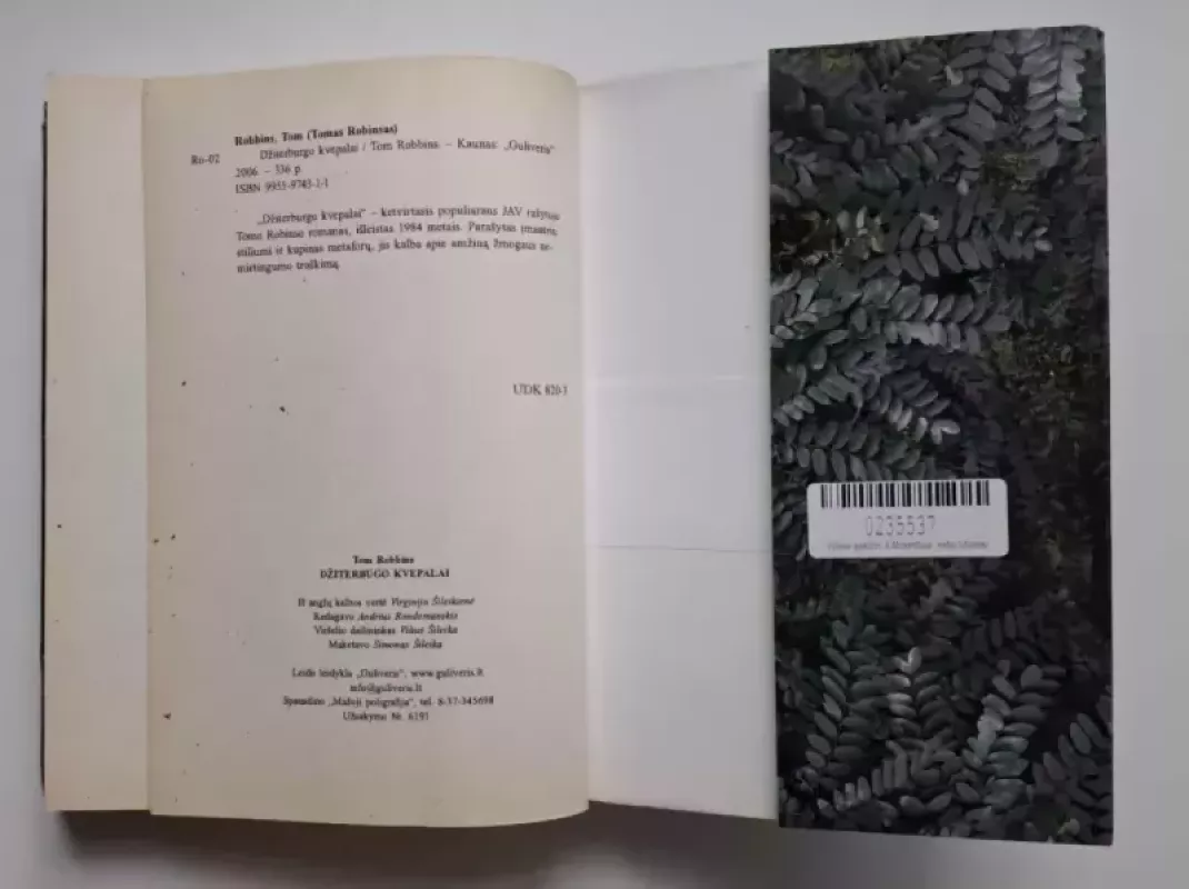 Džiterbugo kvepalai - Tom Robbins, knyga 5