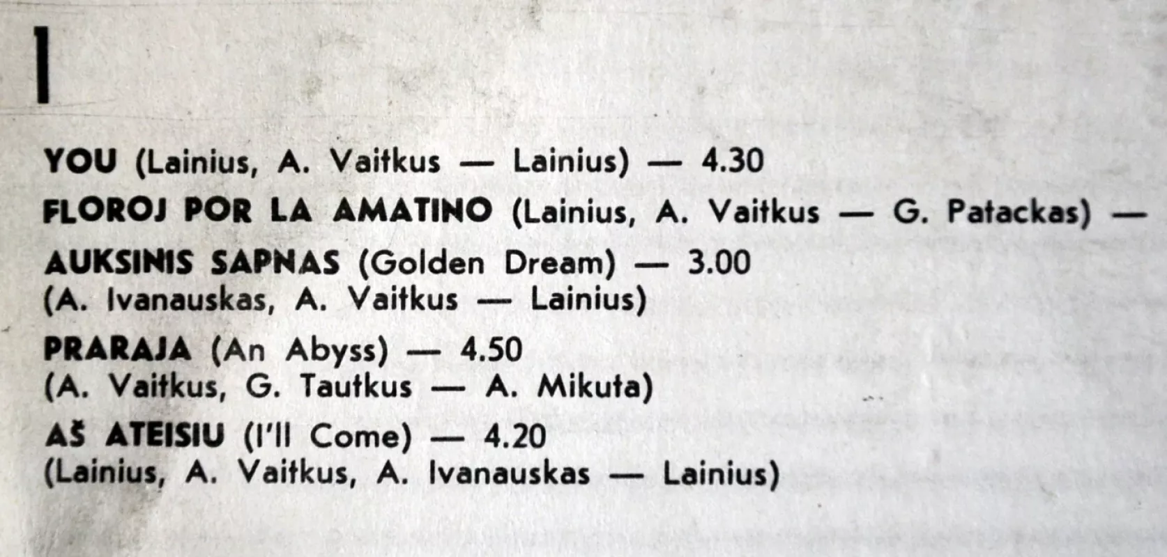 TAU 2 - RONDO, plokštelė 6
