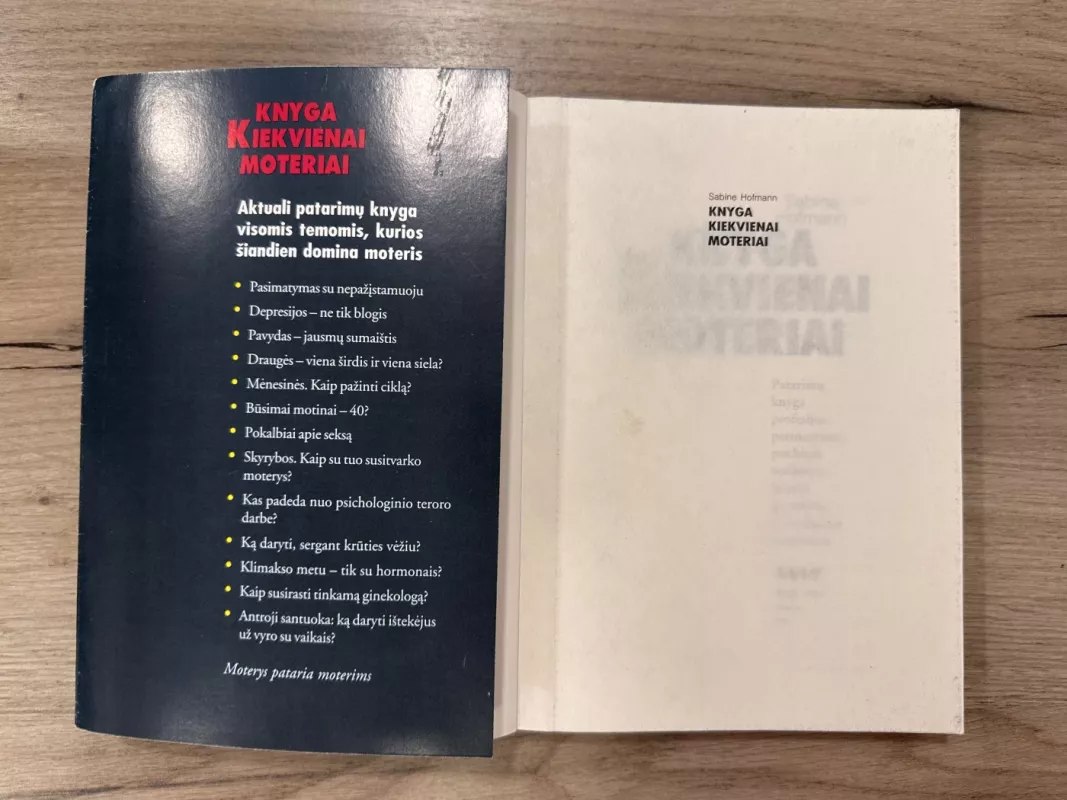 Knyga kiekvienai moteriai - Sabine Hofmann, knyga 3