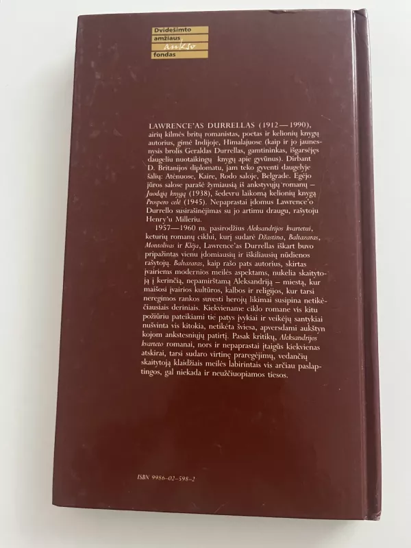 Aleksandrijos Kvartetas Baltazaras - Lawrence Durrell, knyga 3