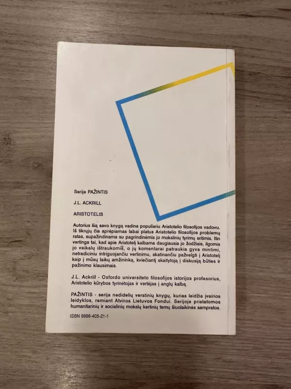Aristotelis - J. L. Ackrill, knyga 5