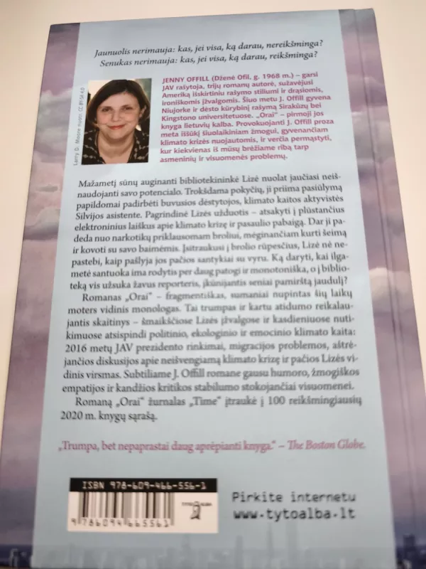 Orai - Jenny Offill, knyga 3