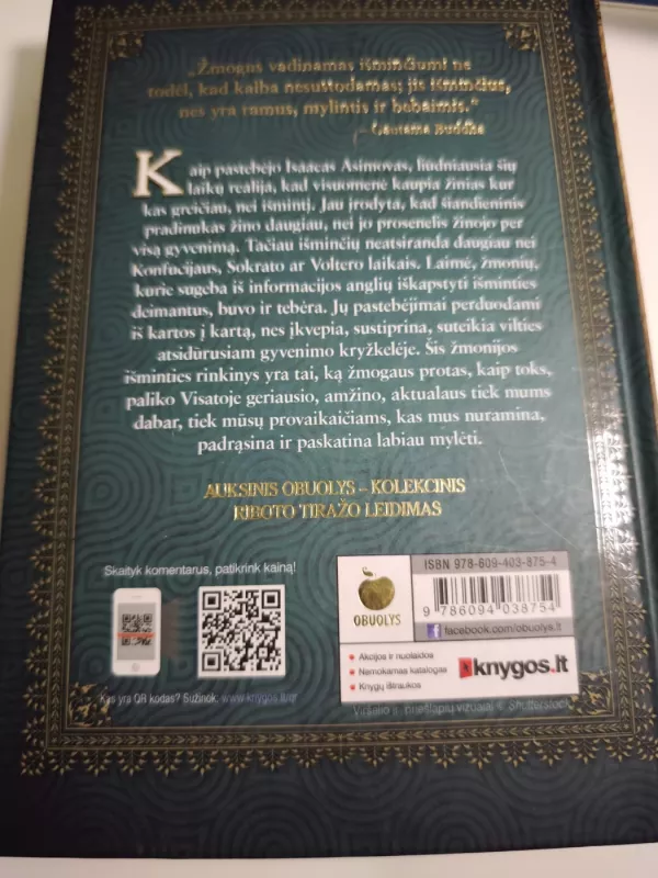 ŽMONIJOS IŠMINTIS: iškiliausių pasaulio protų palikimas ateities kartoms - Autoriaus nėra, knyga 3
