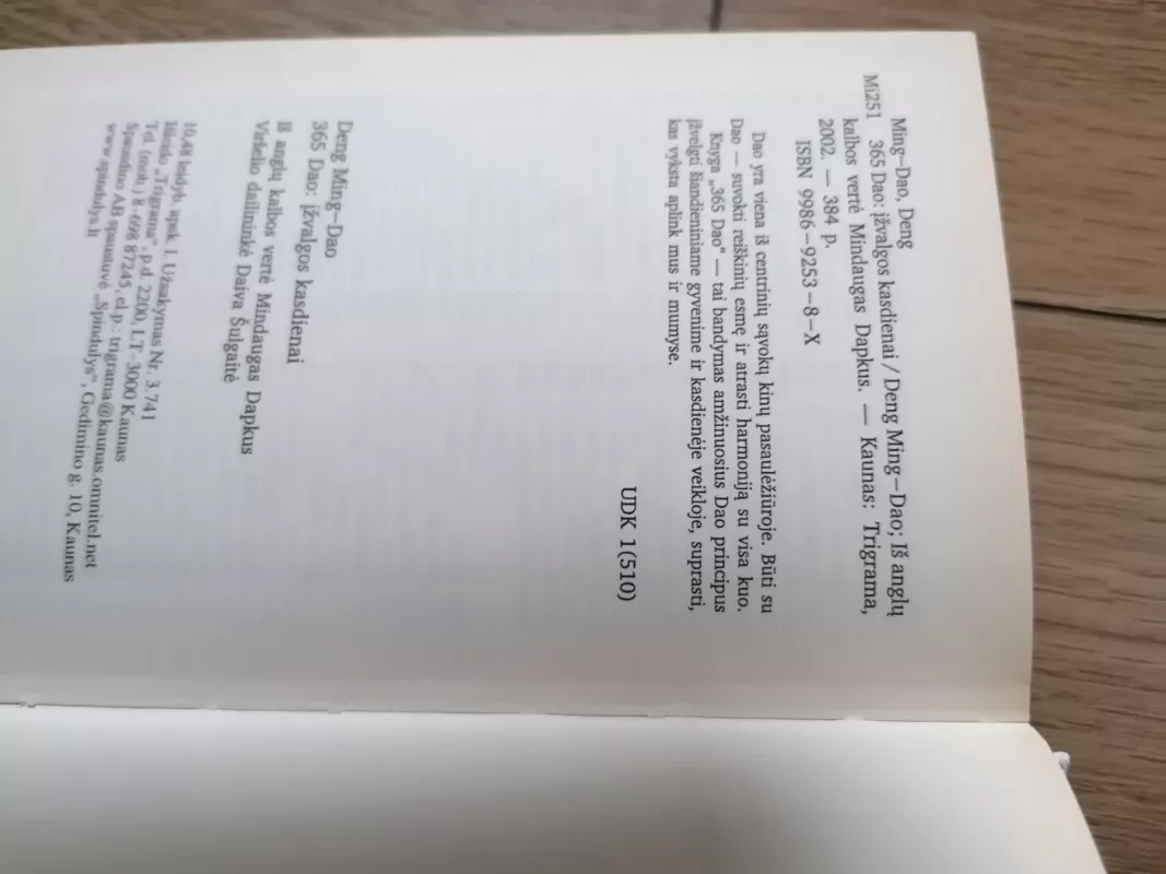 365 DAO Įžvalgos kasdienai - Deng Ming-Dao, knyga 6