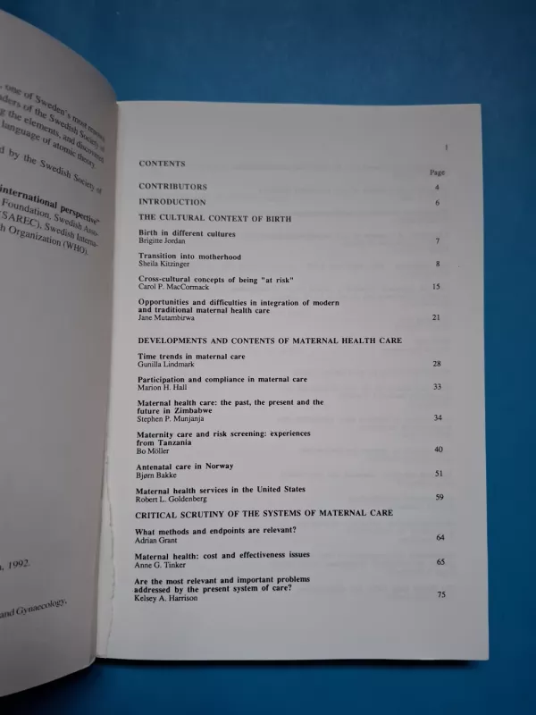 Maternal health care in an international perspective - Autorių kolektyvas (įvairūs), knyga 3
