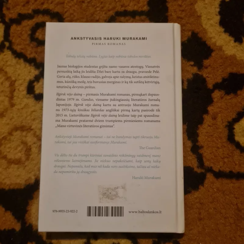 Išgirsk vėjo dainą - Haruki Murakami, knyga 3