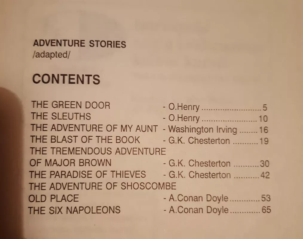 Adventure stories - Nuotykių apsakymai - Pritaikyti besimokantiems anglų kalboms - Autorių Kolektyvas, knyga 3