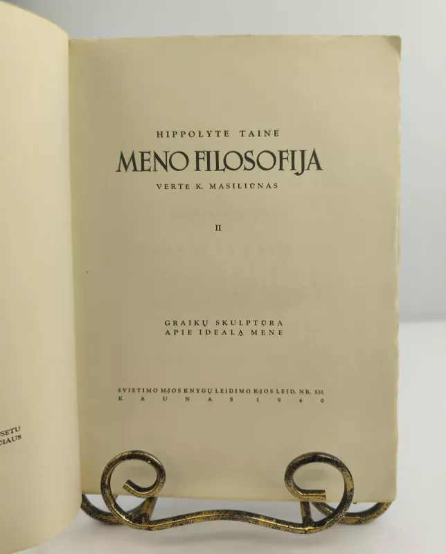 Meno filosofija II dalis, 1940m. - Hippolyte Taine, knyga 4