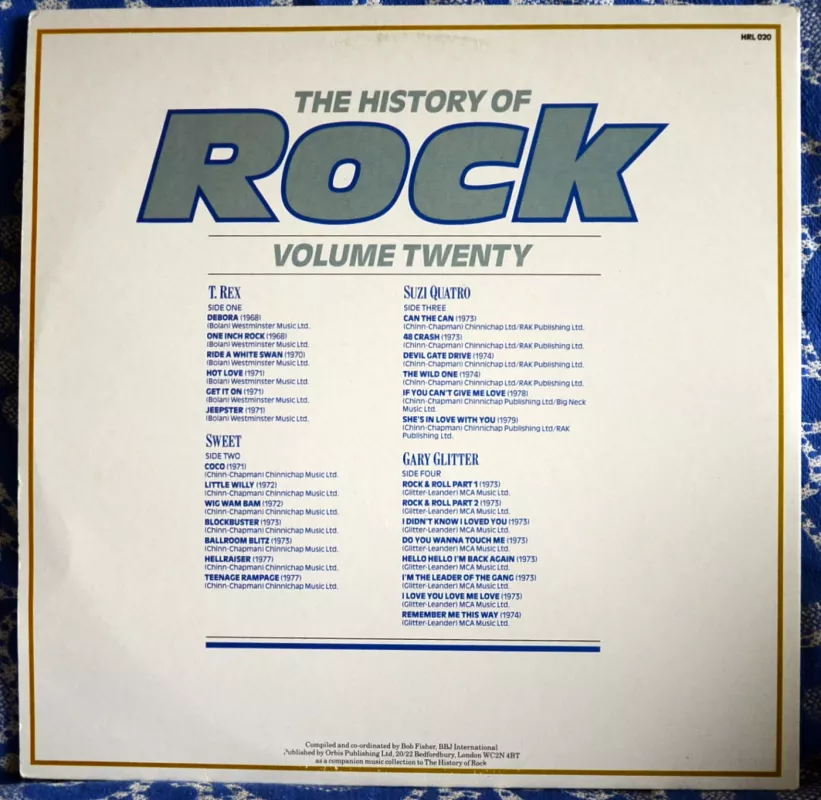 THE HISTORY OF ROCK - T.REX,SWEET,SUZI QUATRO,GARY GLITTER., plokštelė 3