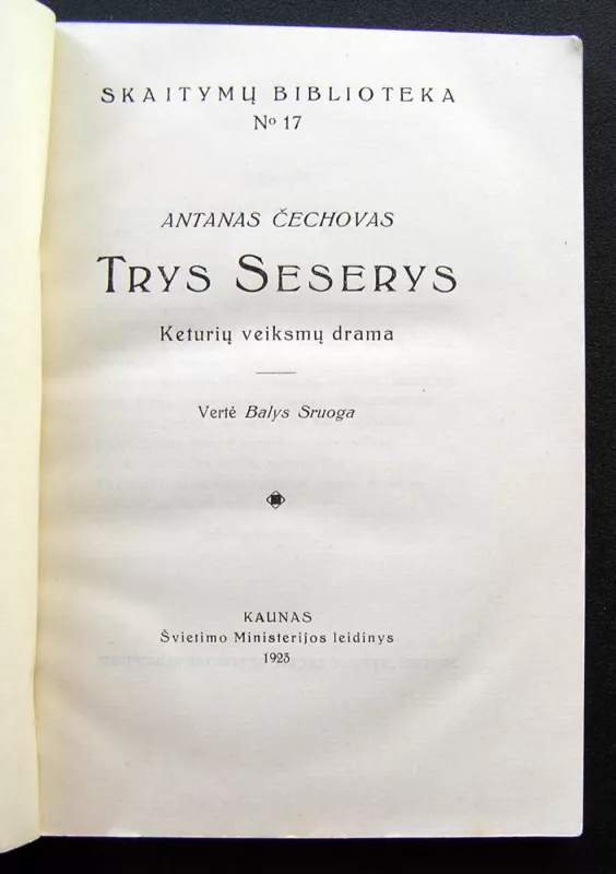 Trys seserys - Antonas Čechovas, knyga 3
