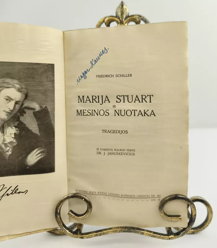 Marija Stuart ir Mesinos nuotaka 1935m. - F. Schiller, knyga 3