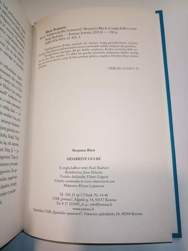 Sidabrinė gulbė - Benjamin Black, knyga 4