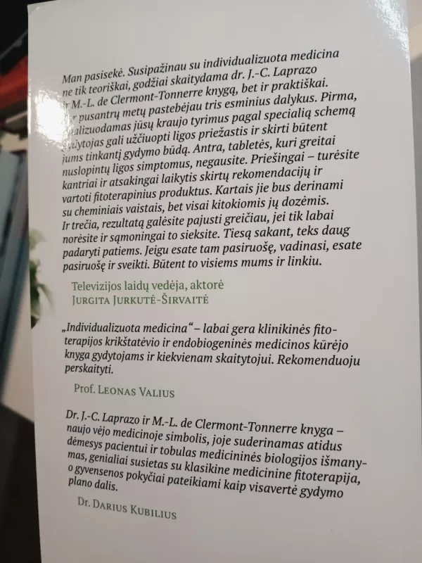 INDIVIDUALIZUOTA MEDICINA ENDOBIOGENIKA - Dr.Jean-Claude Lapraz, knyga 4