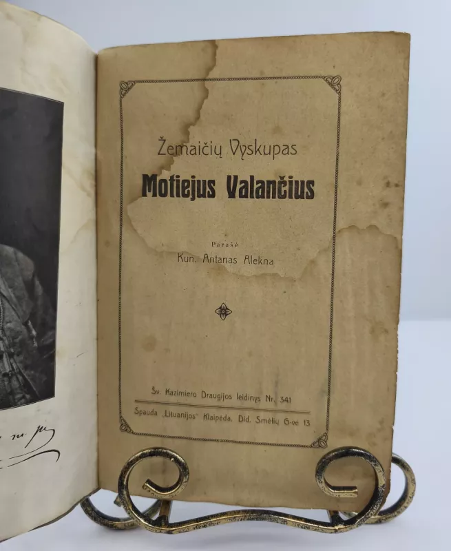 Žemaičių vyskupas Motiejus Valančius 1922m. - Antanas Alekna, knyga 2