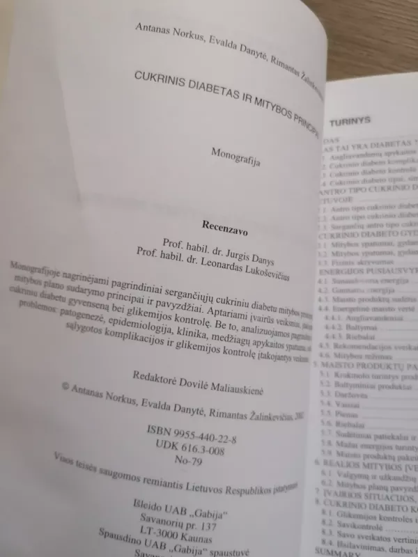 Cukrinis diabetas ir mitybos principai - Antanas Norkus, knyga 5